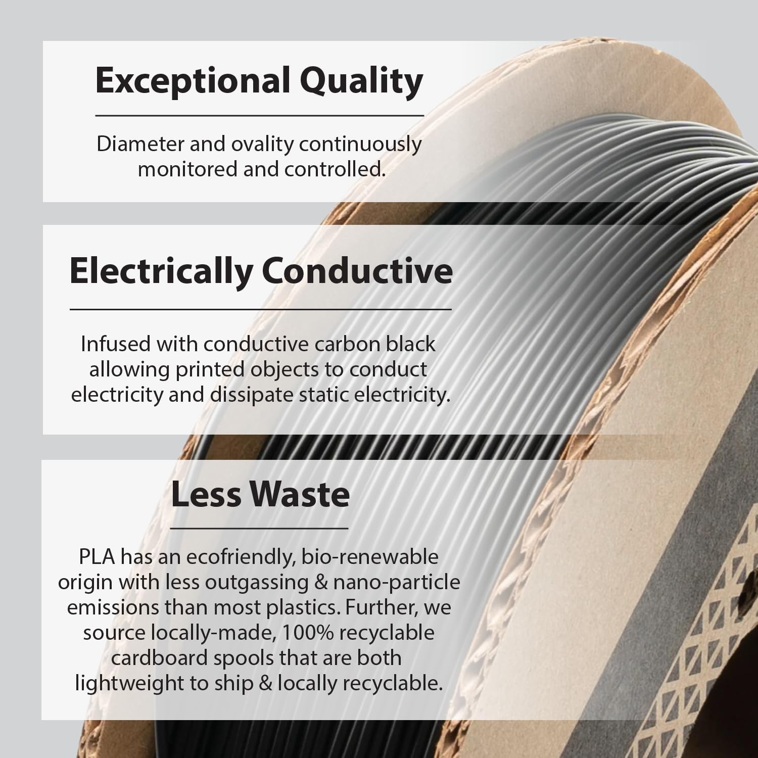 Protopasta (プロトパスタ) 電気伝導コンポジット ブラック PLA 3Dプリンターフィラメント 導電性3Dプリント用 |