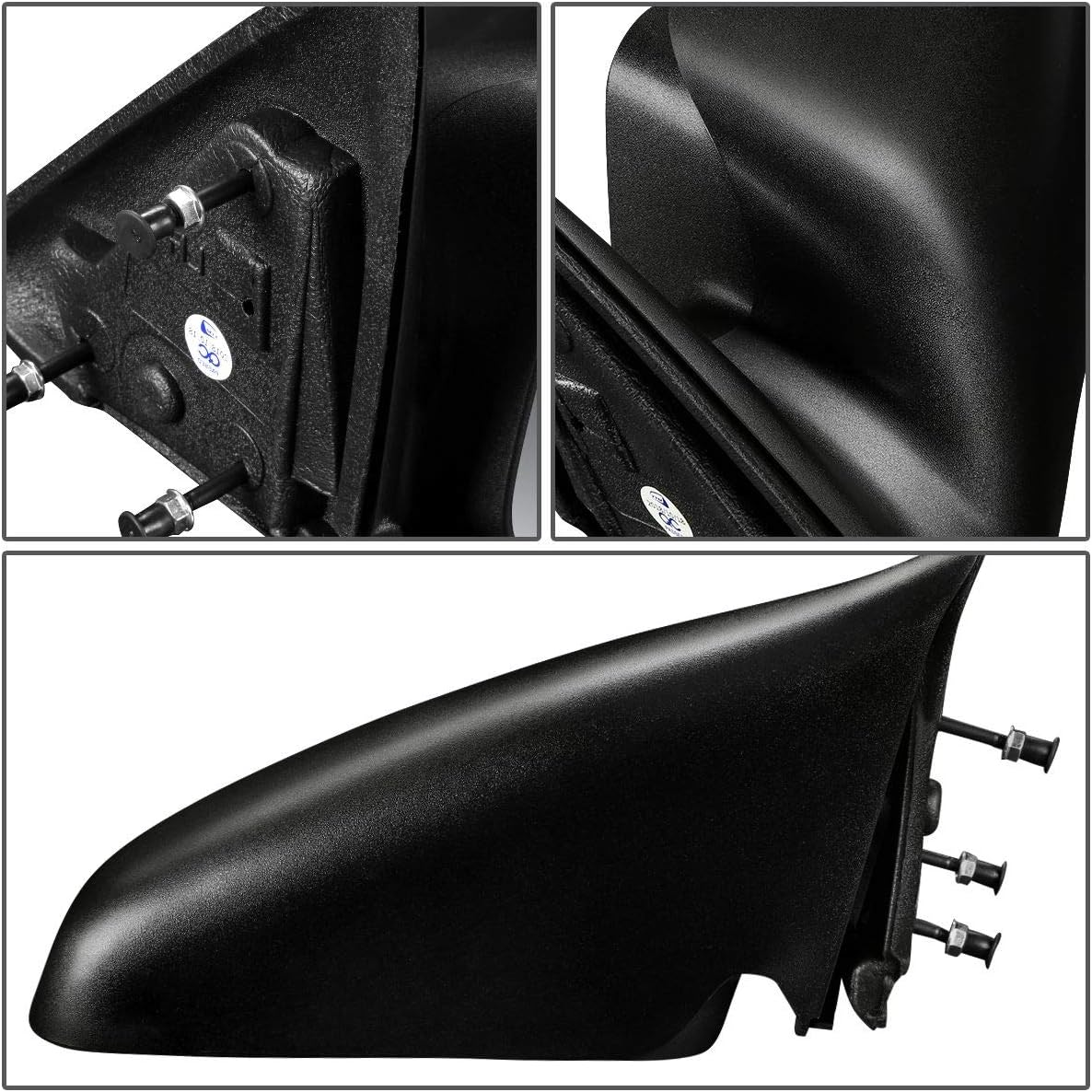 DNA Motoring OEM-MR-CH1321219 Factory Style Manual Right Side View Door Mirror