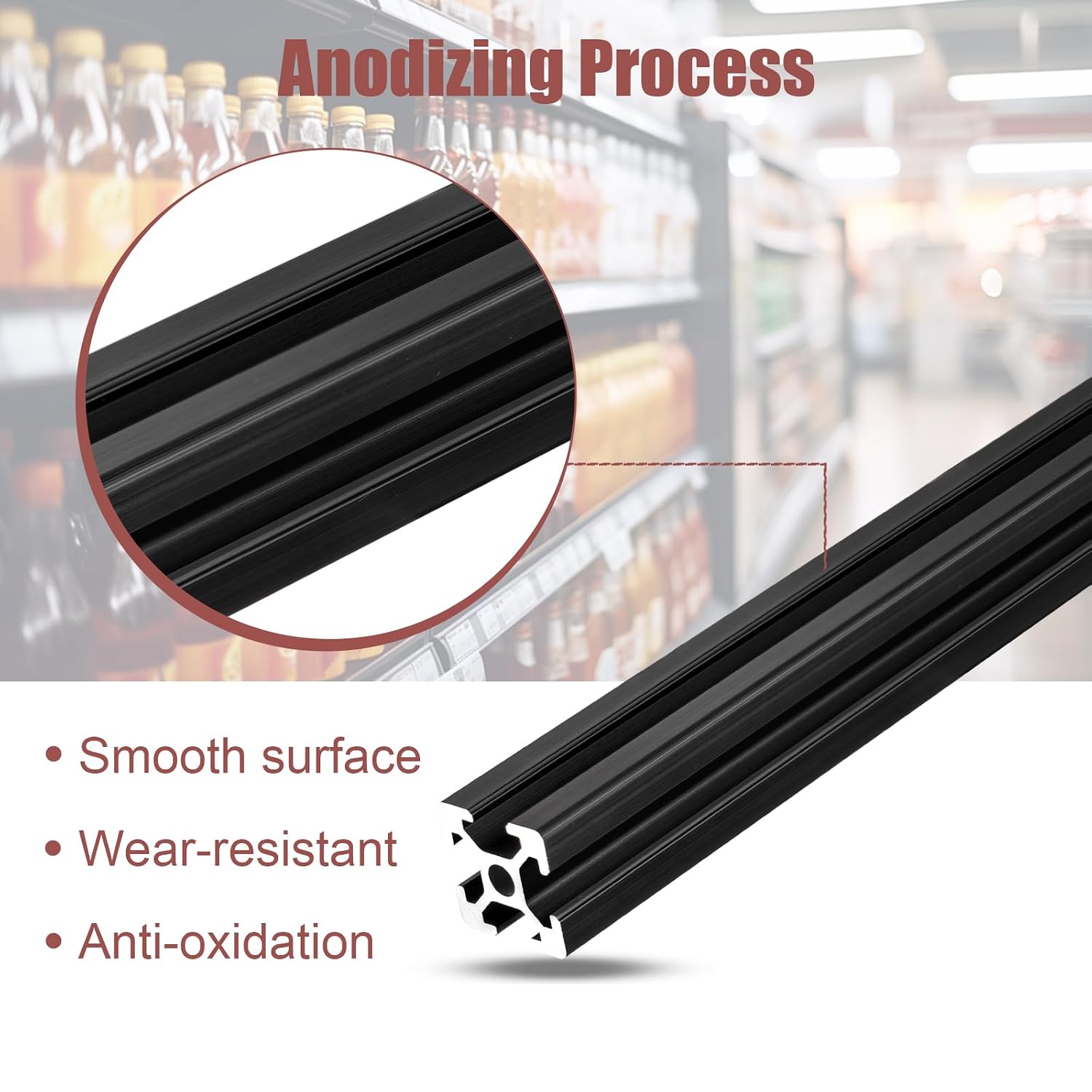 10PCS 31.5in 800mm 2020 T Slot Aluminum Extrusion Profile,European Standard Anodized Linear Rail,High-Quality Extruded Aluminum Rail for 3D Printer Parts,CNC DIY,Laser Engraving(Black)