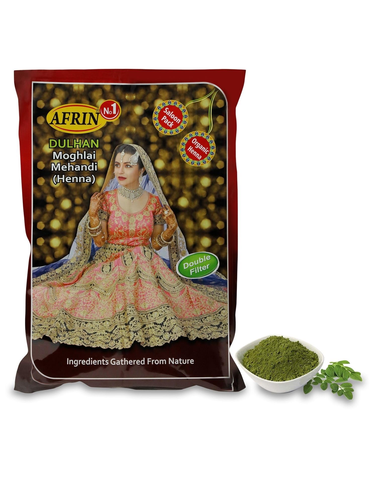 AFRIN Organic Henna Double Filter Dulhan Mughlai Mehandi (1 kg)-picture-27