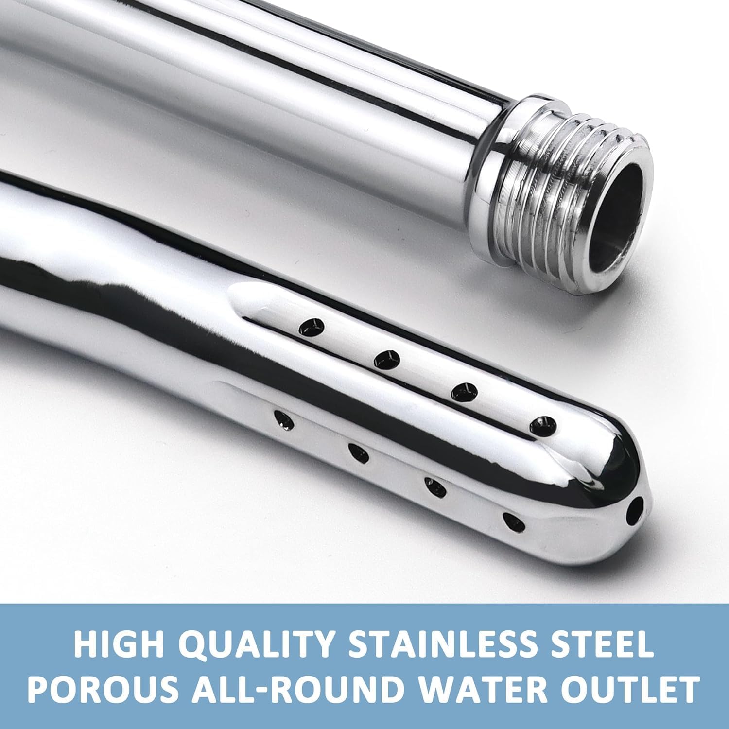 Shower Enema System with Storage Bag, Premium Metal Anal Douche and Vaginal Cleansing Kit, Multi-Hole Curved Colonic Irrigation Wand, Personal Hygiene Cleanser Attachment for Standard Shower Hose