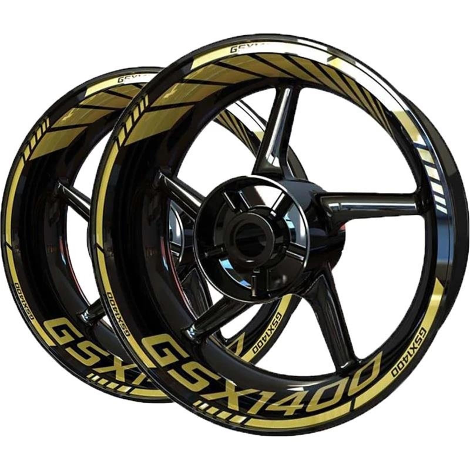 Motorrad Radnaben Rad Aufkleber Motorrad-Radaufkleber für Suzuki GSX1400 GSX 1400 Radaufkleber Reflektierender Felgenaufkleber Streifenband Streifen(Farbe 3)