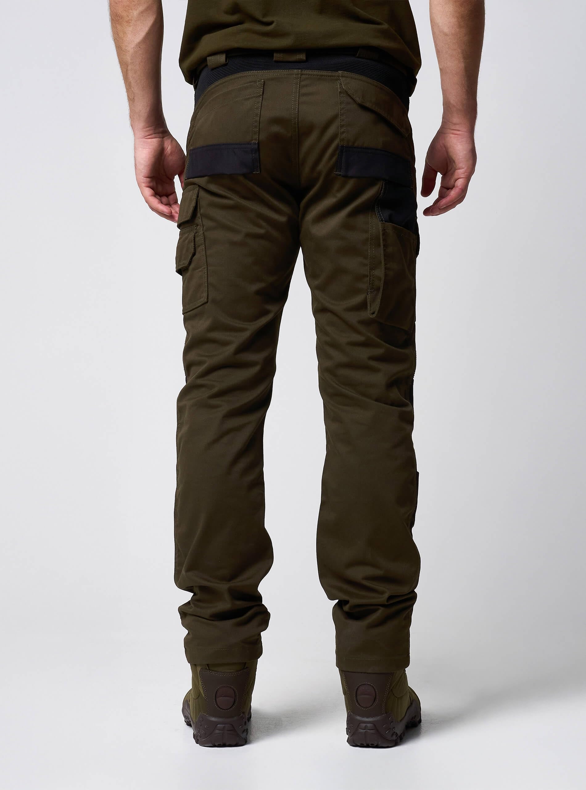 JACK PYKE Pantaloni tecnici da lavoro da uomo, resistenti, in policotone, con ginocchia rinforzate, pannelli elasticizzati e tasche per attrezzi, pantaloni cargo per agricoltura, edilizia, verde