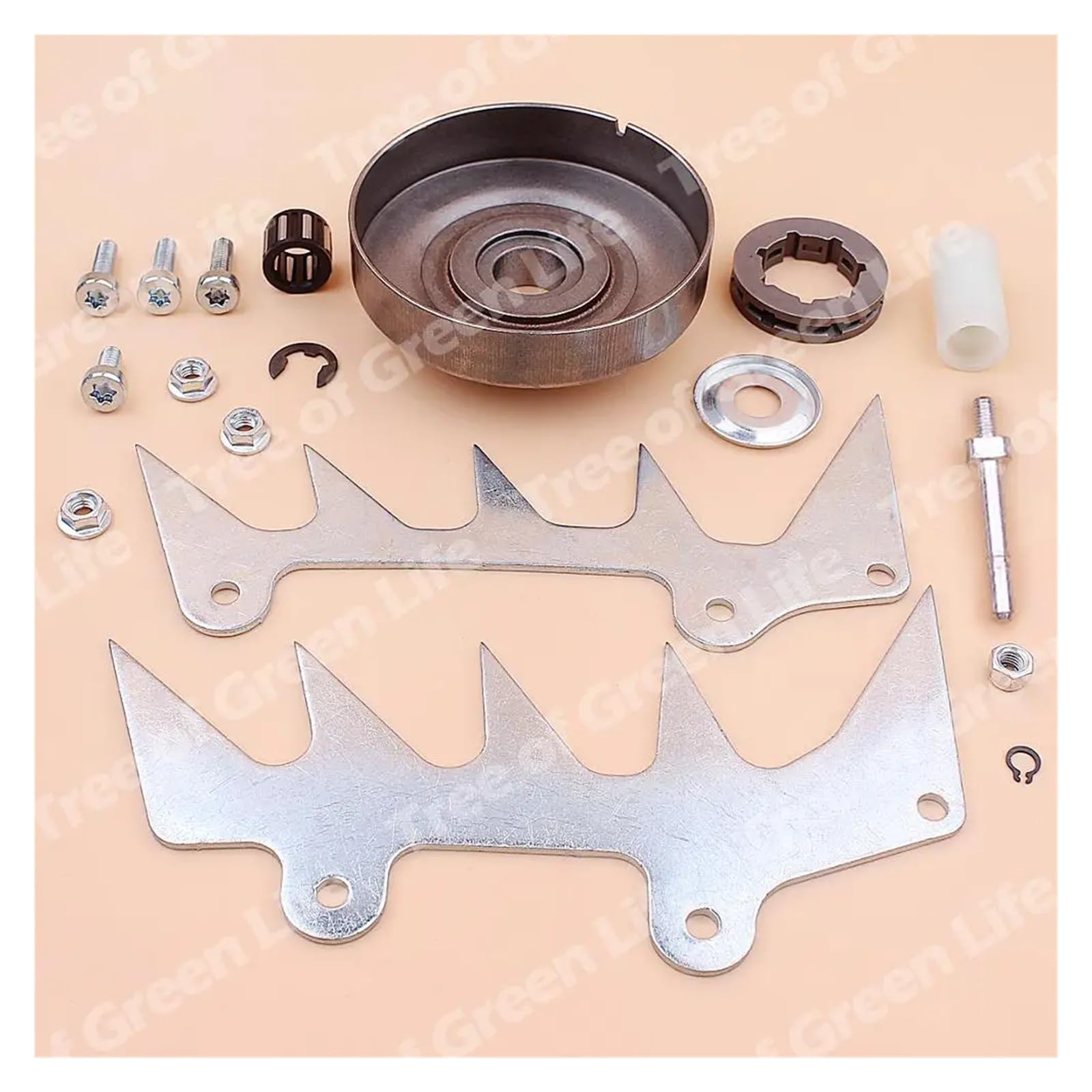 Fit For S-t-i-h-l MS460 MS440 046 044 Bumper Spike Felling Dog Catcher Chainsaw 1128 007 1000 3/8" 7T Chain Clutch Drum Sprocket Rim
