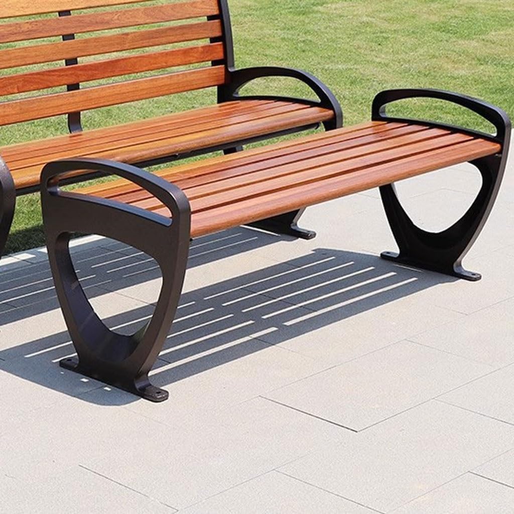 Patio Benches for Outdoors Park Chair Outdoor Bench Seat Plastic Wood Double Rest Garden Benches for Outdoors