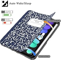 Vista 8 de Soke Funda para iPad mini 7(A17 Pro) 2024/iPad Mini 6 2021 de 8.3 pulgadas con Soporte para Lápiz-[Carga de Lápiz + Activación/Suspensión