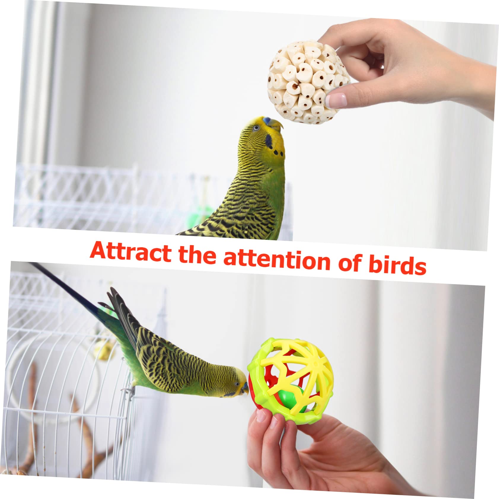 Toddmomy 15piezas De Juguete para Aves Juguetes De Masticación para Periquitos y Accesorios para Jaula De Natural y Goma Diversión y Enriquecimiento para Aves Pequeñas