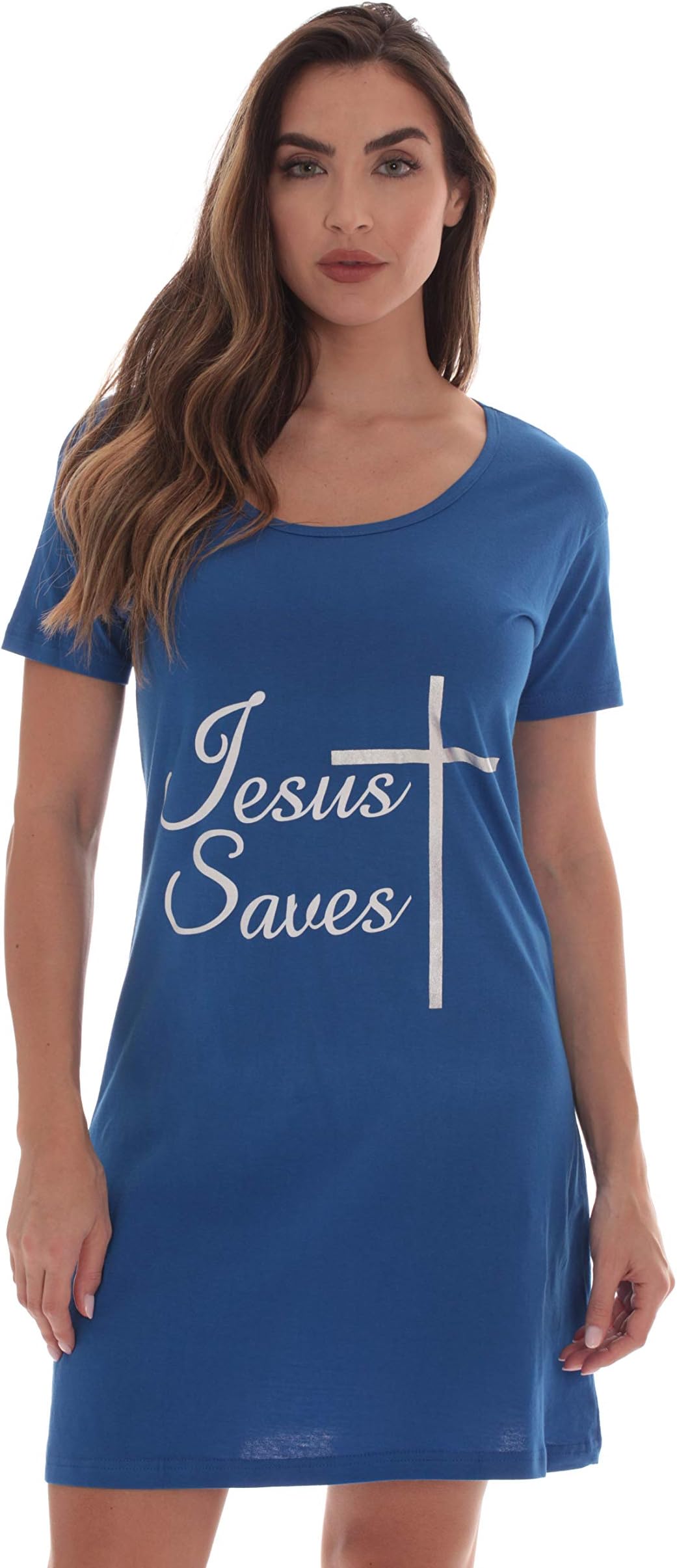 Just Love100% Cotton Sleep Dress Night Shirt for Women with Religious Sayings