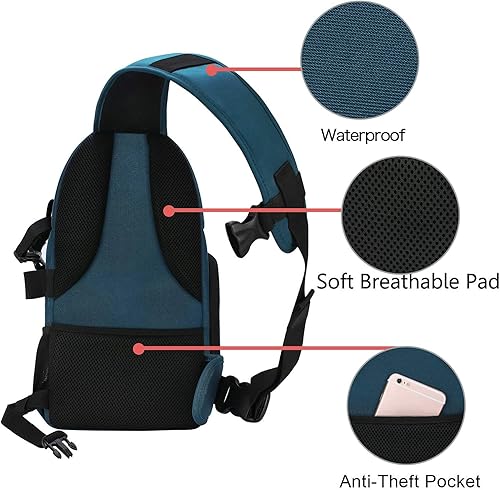 Miniatura 10 de MOSISO - Mochila para cámara con soporte para tripié e inserciones modulares extraíbles, mochila a prueba de golpes, impermeable