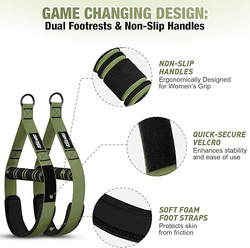 Miniatura 6 de Pull Up Assistance Bands for Women, Heavy Duty Resistance Bands with Handles, Exercise Band with Door Anchor, Workout Band Set for Pull Up Bar, Full