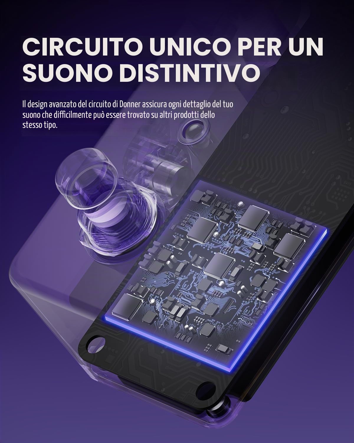 Donner Pedale Fuzz per Chitarra - Mini Pedale Effetto Fuzz dallo Stile Classico per Chitarra Elettrica/Basso, True Bypass