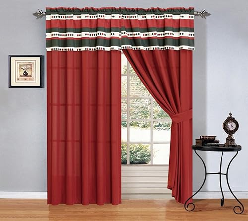 Miniatura 1 de Juego completo de edredón, fundas y sábanas con flores de color negro y rojo borgoña, tamaño individual, matrimonial Queen, King y Cal King,