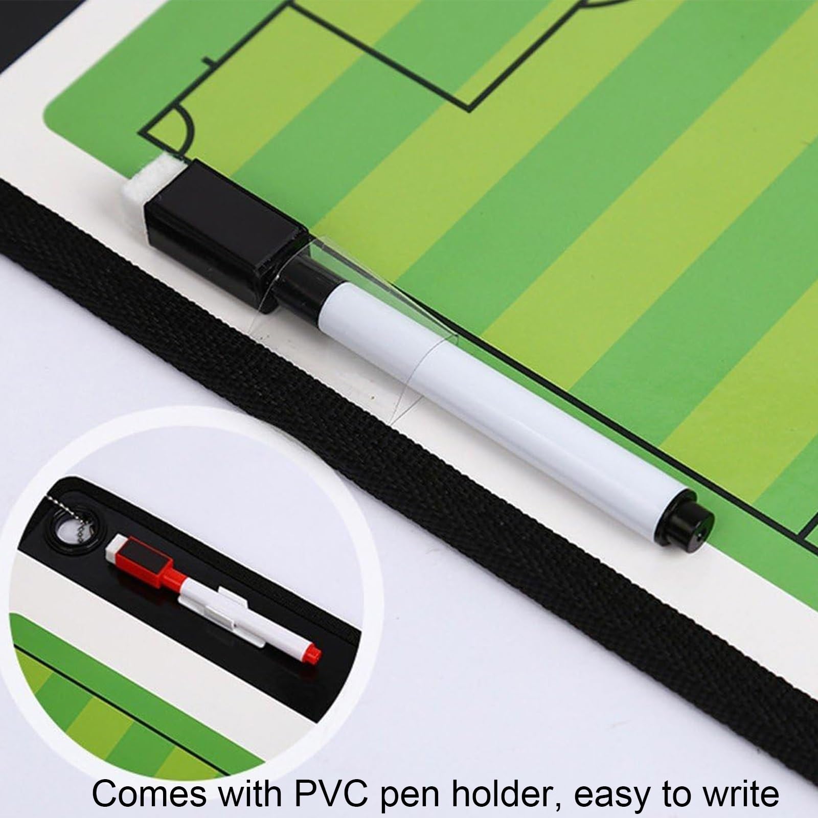 Magnetic Ice Hockey Coaching Board, Double-sided Dry Erase Clipboard, Portable Whiteboard, with Markers, Chess Pieces