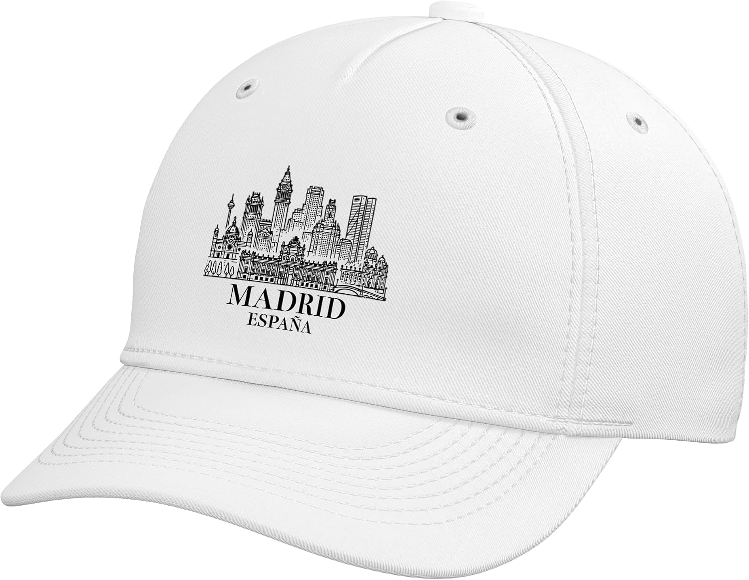 Souvenir from Madrid Spain Skyline Men Women España Vacation Adjustable Baseball Hat