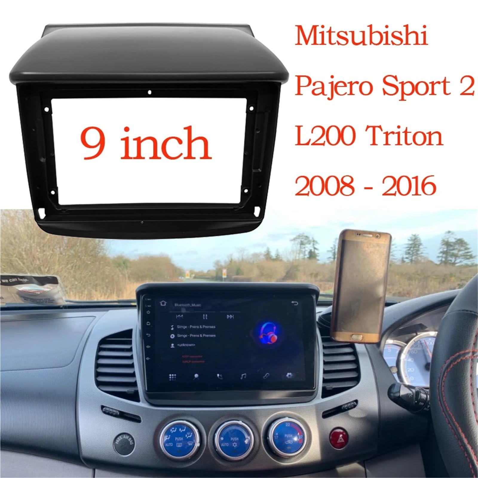 zaślepki radia DlaMitsubishi Pajero Sport L200 08-16
