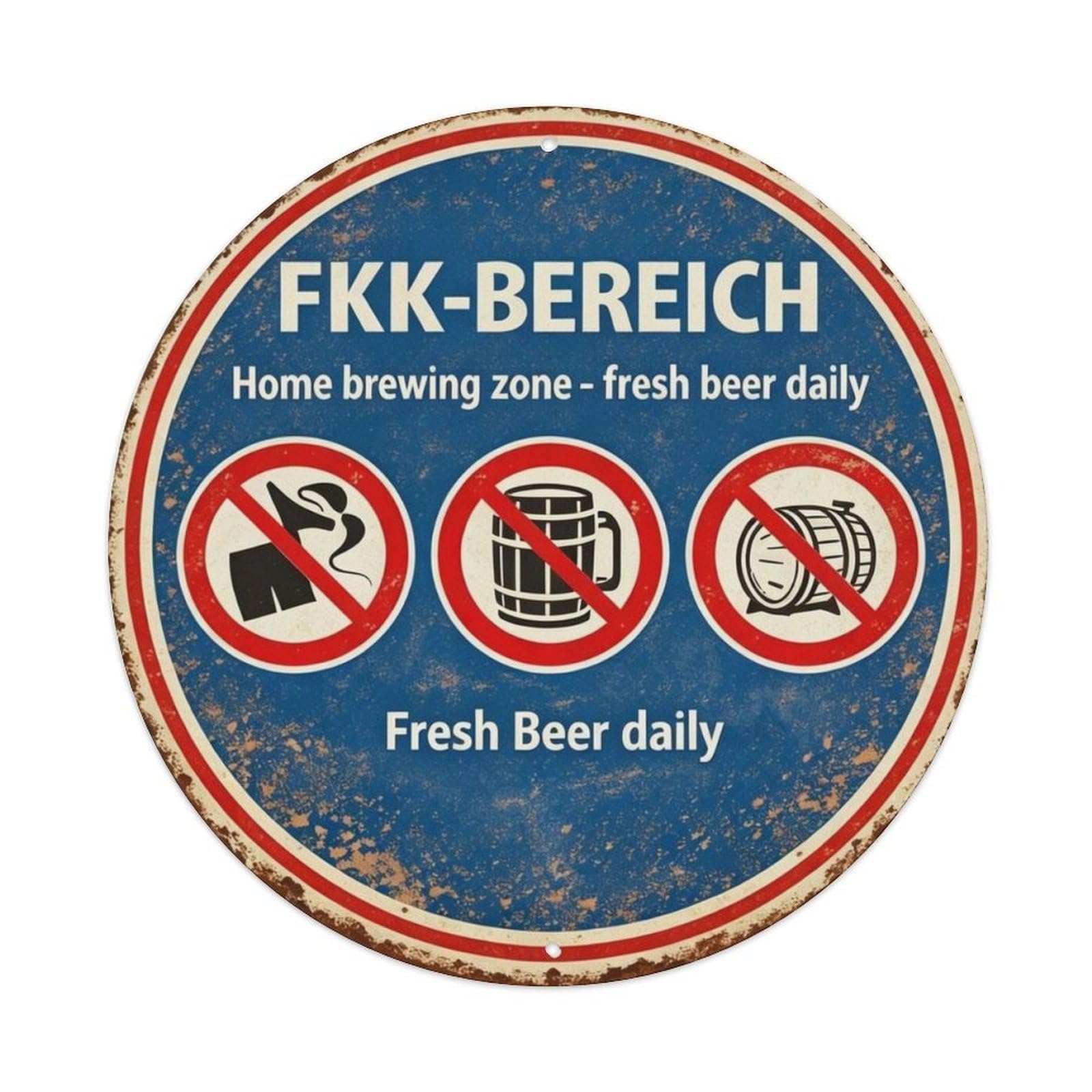 Home Brewing Zone Metal Tin Sign Plaque