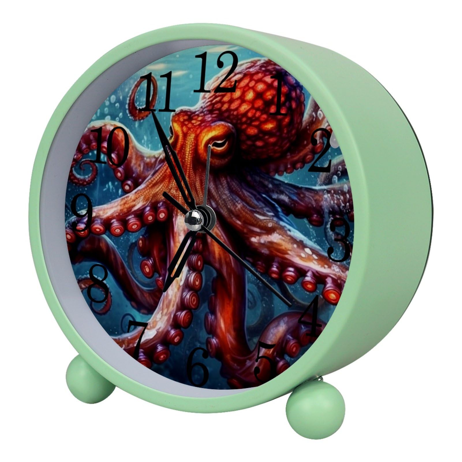 etoenbrc Battery Operated Clock Slient Plastic Table Clock Battery Operated Bedside Alarm Clock with Light for Bedroom Living Room(Color20)