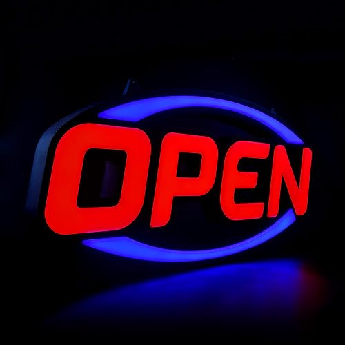 GreenCube 2026 Model 32" x 16" LED Neon Open Sign - Ultra Bright Extra Jumbo Large - Remote Controlled - Get Your Business Seen Day or Night