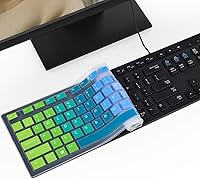 Vista 38 de Funda para teclado con letras grandes compatible con DELL KB216 KB216b KB216t KB216d KB216p Teclado con cable y protector de teclado inalámbrico