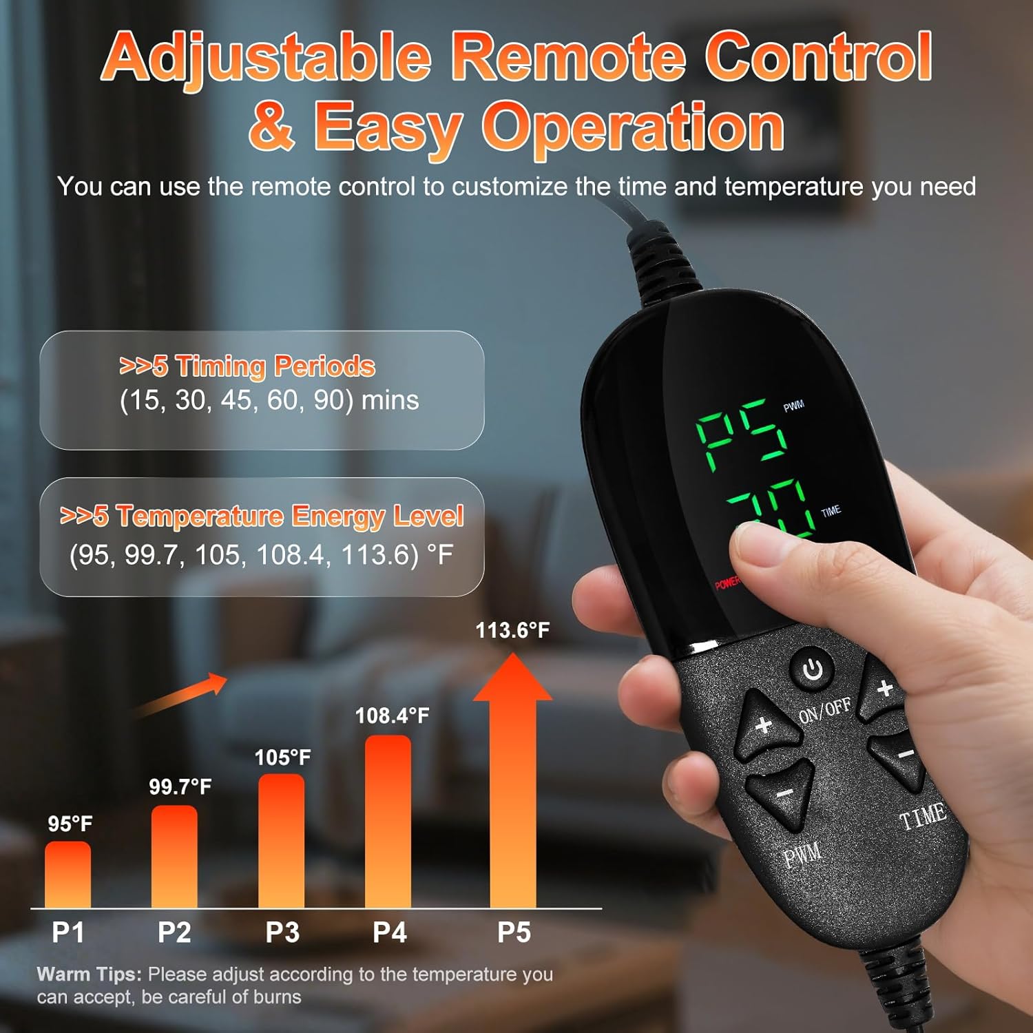 Red Light Therapy for Feet,4 Modes for Legs Ankle,Infrared Light Therapy Consisting of 420 Dual Wavelength LED,Adjustable Power and Time Controller - Image 3
