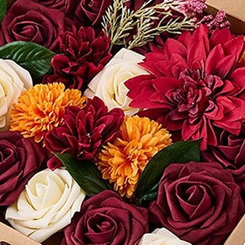 Miniatura 7 de Nortibeck Flores artificiales para decoración de boda, ramo de novia, centros de mesa, guirnaldas de flores, coronas, arco de pasillo, decoración de