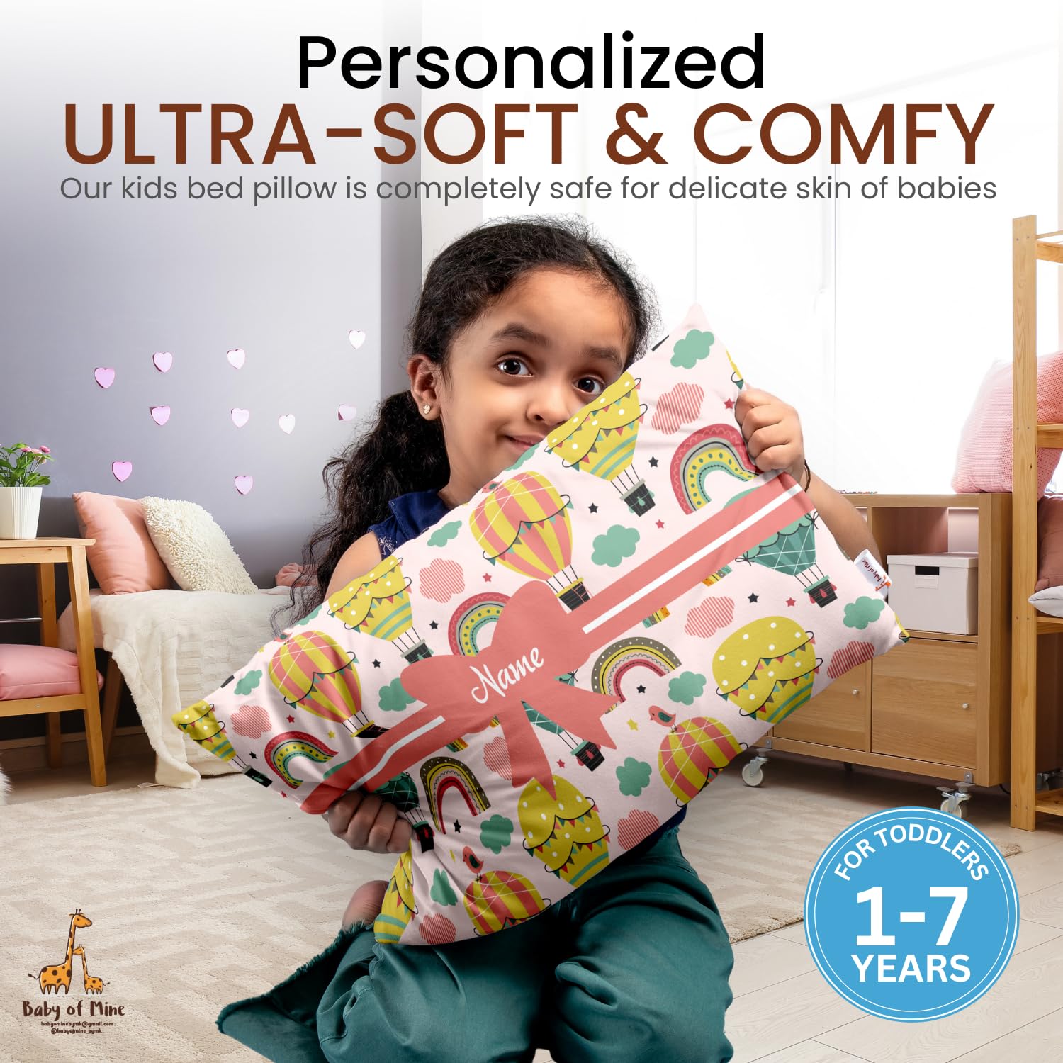 Baby of Mine Personalized Pillow for Kids – Custom Name, Super Soft Cotton Kids Cushion for 5 Years Old Kids, Adorable Prints - Image 3 thumbnail