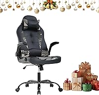 Vista 9 de Silla de computadora, silla de oficina para videojuegos, silla de escritorio de respaldo alto con altura ajustable, silla de computadora de piel