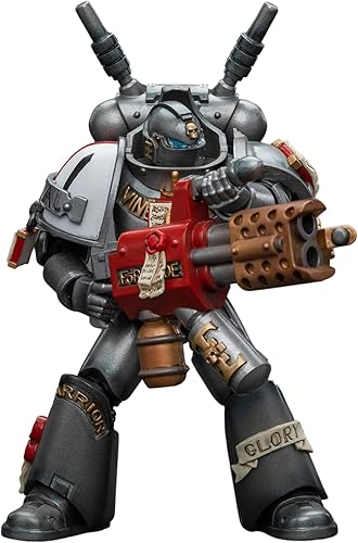Miniatura 3 de JOYTOY Warhammer - Figura de acción 40K de los caballeros grises, interceptor de escuadrón con incinerador, colección de anime, modelo 118 de