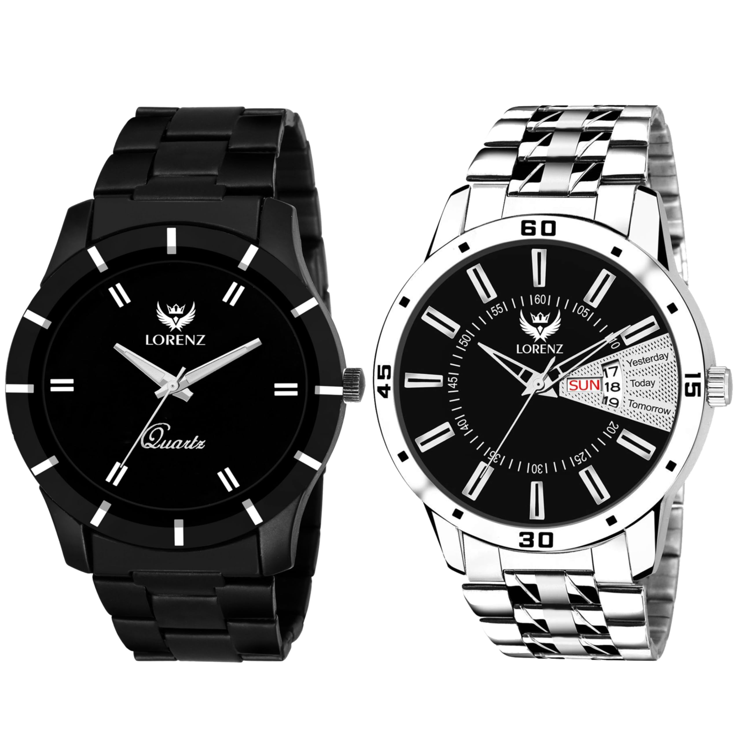 LORENZ MK-62A29W Combo of 2 Black Dial Mens Watches Gift Combo Box (B07NWFLS2C) Amazon Price History, Amazon Price Tracker