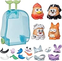 Potato Head Pet-Tato Tots Playset: 31 Mix & Match Pet Pieces, Rolling Carry Case, Toddler Toys for Ages 2+ Creative Fun