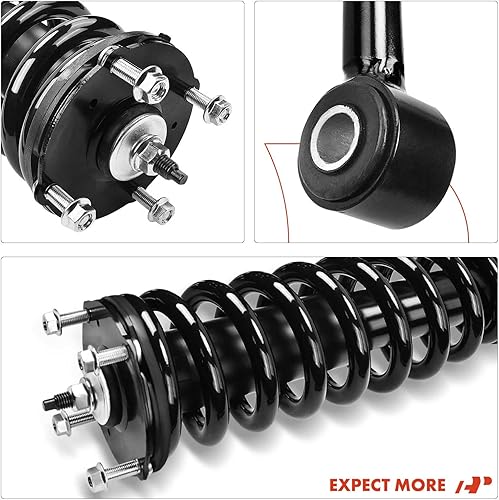 Miniatura 7 de A-Premium Par delantero (2) conjunto completo de resorte y resorte helicoidal compatible con Toyota Tundra 2007-2020 4WD, lado del conductor y del