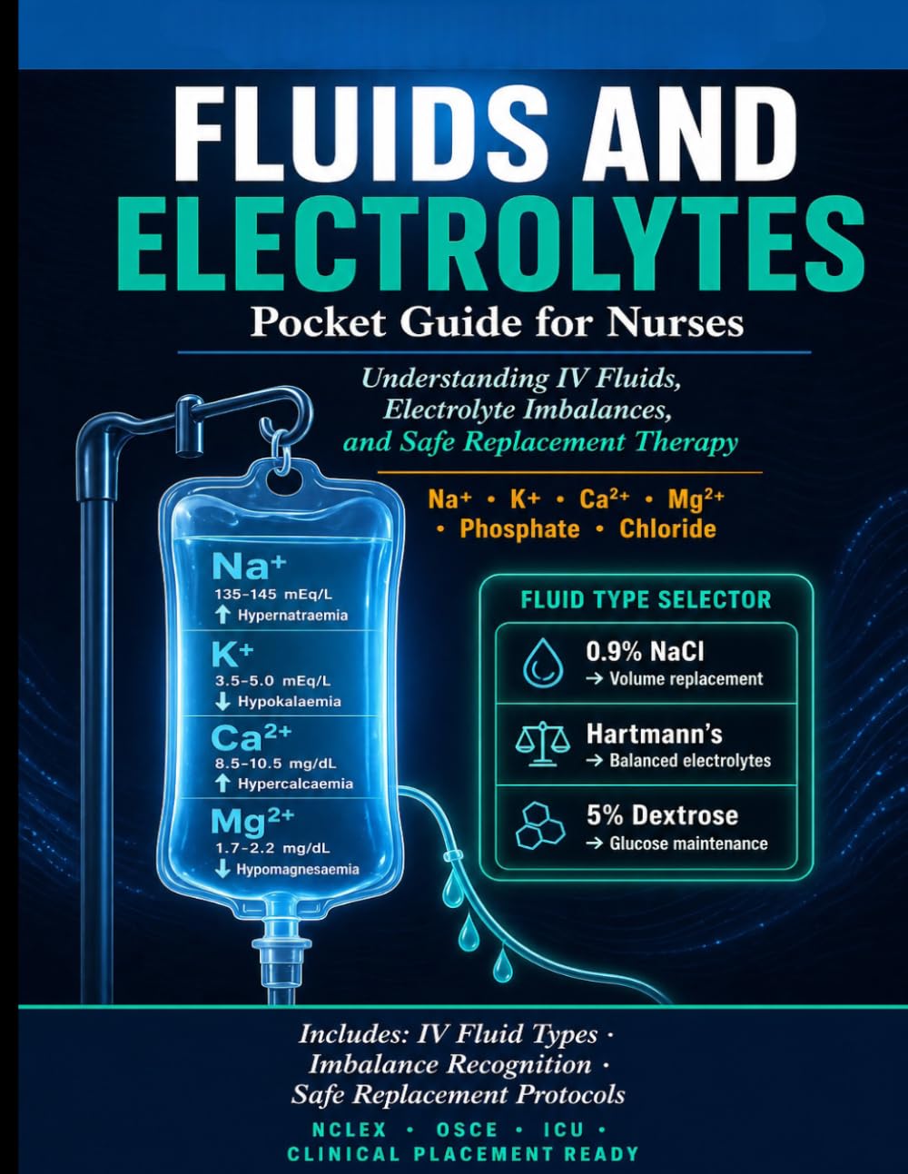 FLUIDS AND ELECTROLYTES POCKET GUIDE FOR NURSES: Understanding IV Fluids, Electrolyte Imbalances, and Safe Replacement Therapy. The Clinical Reference Every Nurse Must Have.