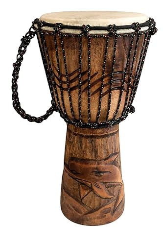 JIVE Djembe Drum African Bongo Congo Wood Drum Deep Carved