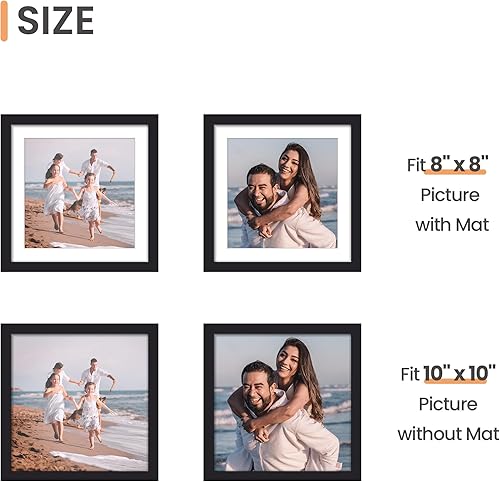 Vista 468 de upsimples - Portarretratos de 8.5 x 11 pulgadas, para fotos de 6 x 8 pulgadas con paspartú o de 8.5 x 11 pulgadas sin paspartú, marcos de fotos