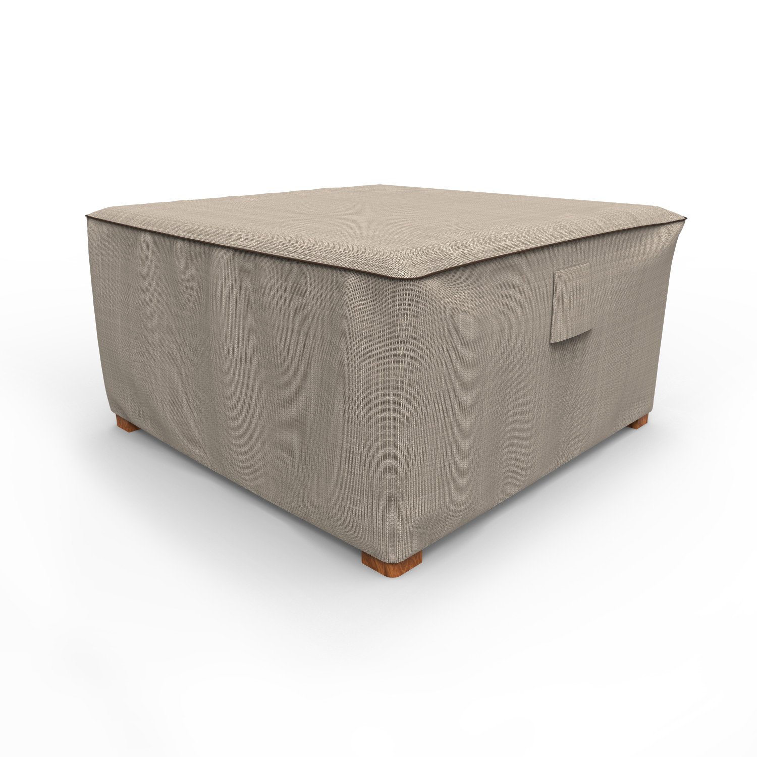 BudgeP4A02PM1 English Garden Square Patio Table Ottoman Cover Heavy Duty and Waterproof, Extra Large, Two-Tone Tan