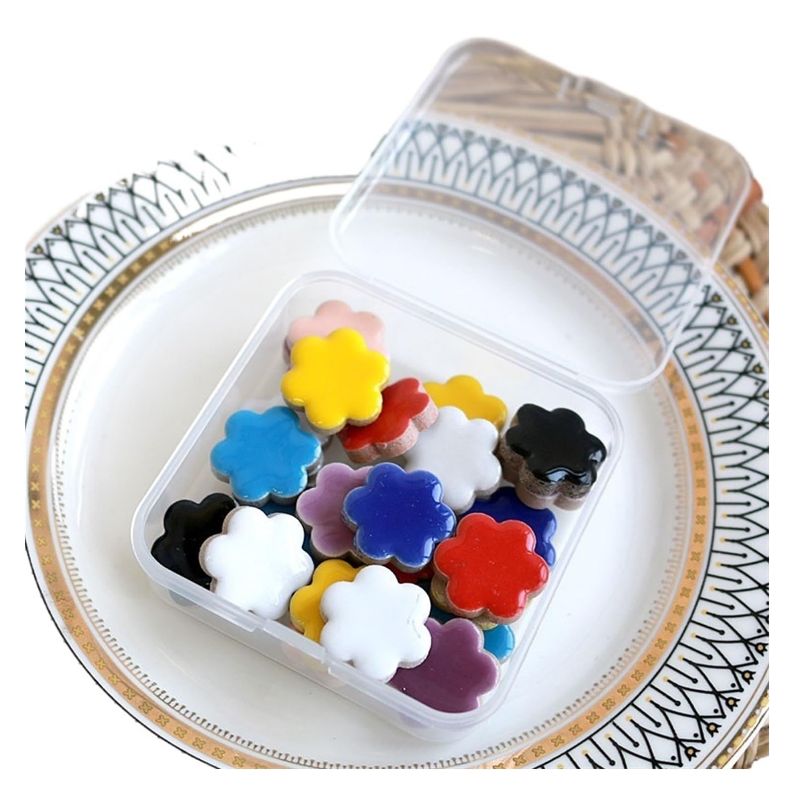 Sppeoukj Color1 50G Porcelain Mosaic Tiles Diy Craft Ceramic Making Materials Hobby Pieces Bulk