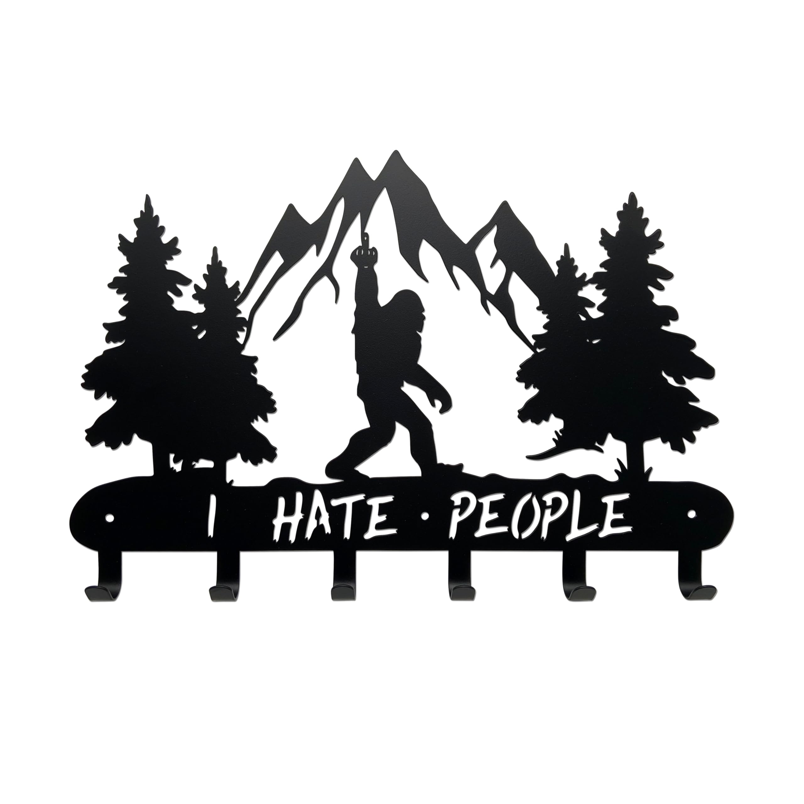 Ecqizer Bigfoot Sasquatch Hooks Wall Decor-Bigfoot Hangers and Key Hooks Holder-Clothes Sasquatch Hat Rack and Backpack Hanger-Bigfoot Wall Art Decor for Storage, Living Room, Hallway, Bedroom