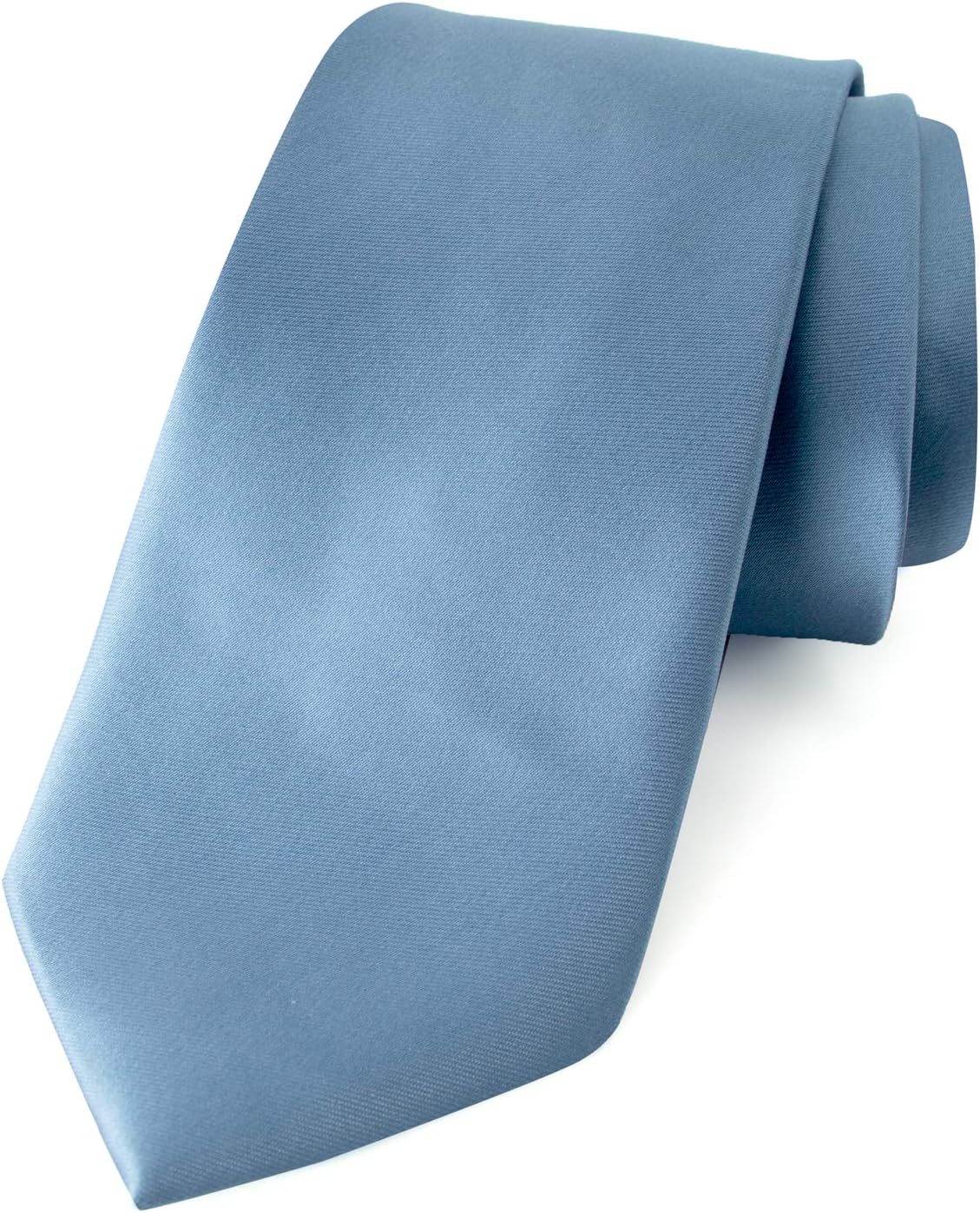 Men's Solid Color Satin Microfiber Tie, Regular and Skinny Width