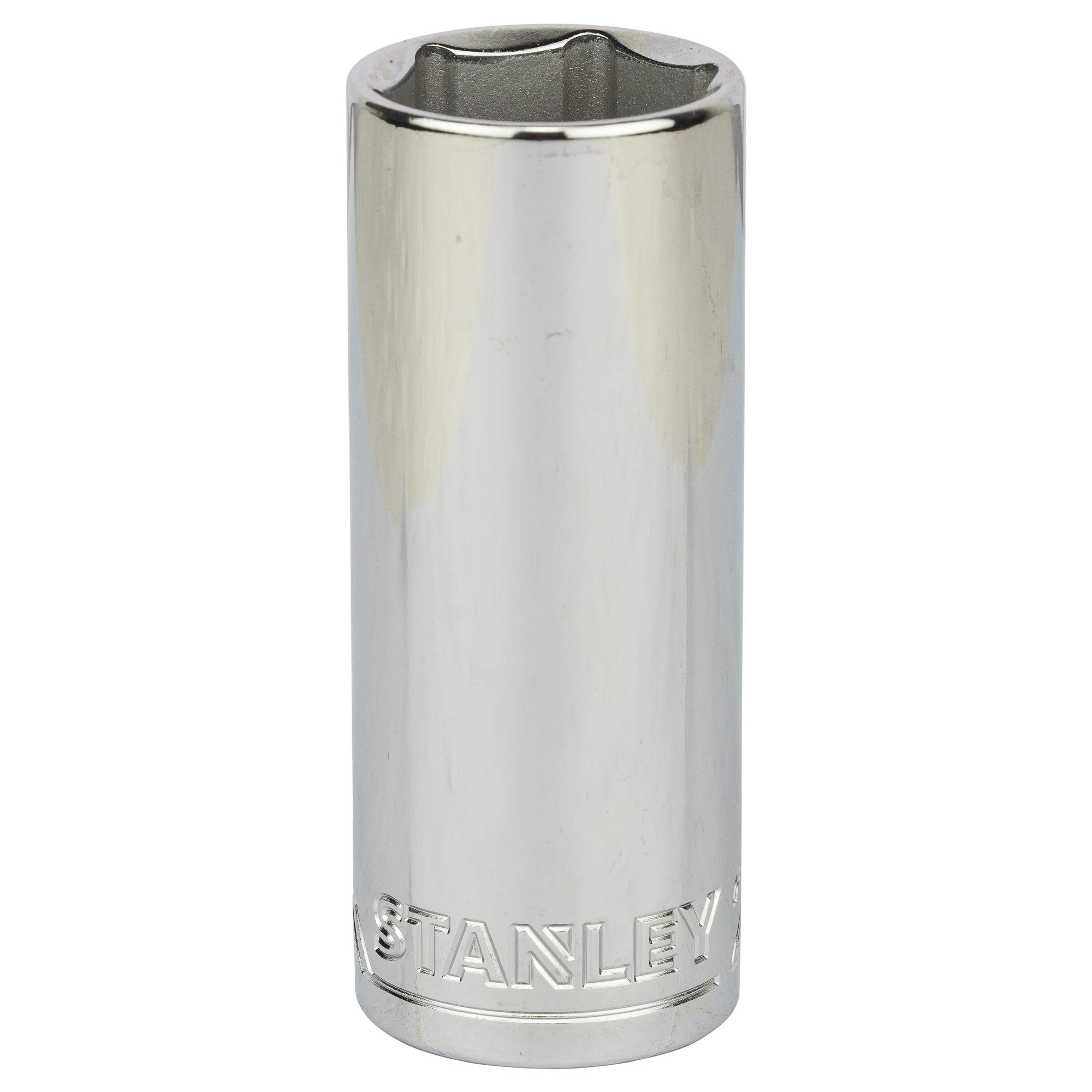 STANLEY STMT73337-8B 1/2-inch 24mm Chrome Vanadium Steel 6 Point Deep Socket (Silver)