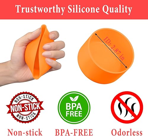 Miniatura 5 de KTKUDY 2 botas protectoras de silicona para vaso Stanley Quencher H2.0 de 30 oz 40 onzas e IceFlow de 20 oz 30 oz y botella de agua Hydro Flask de