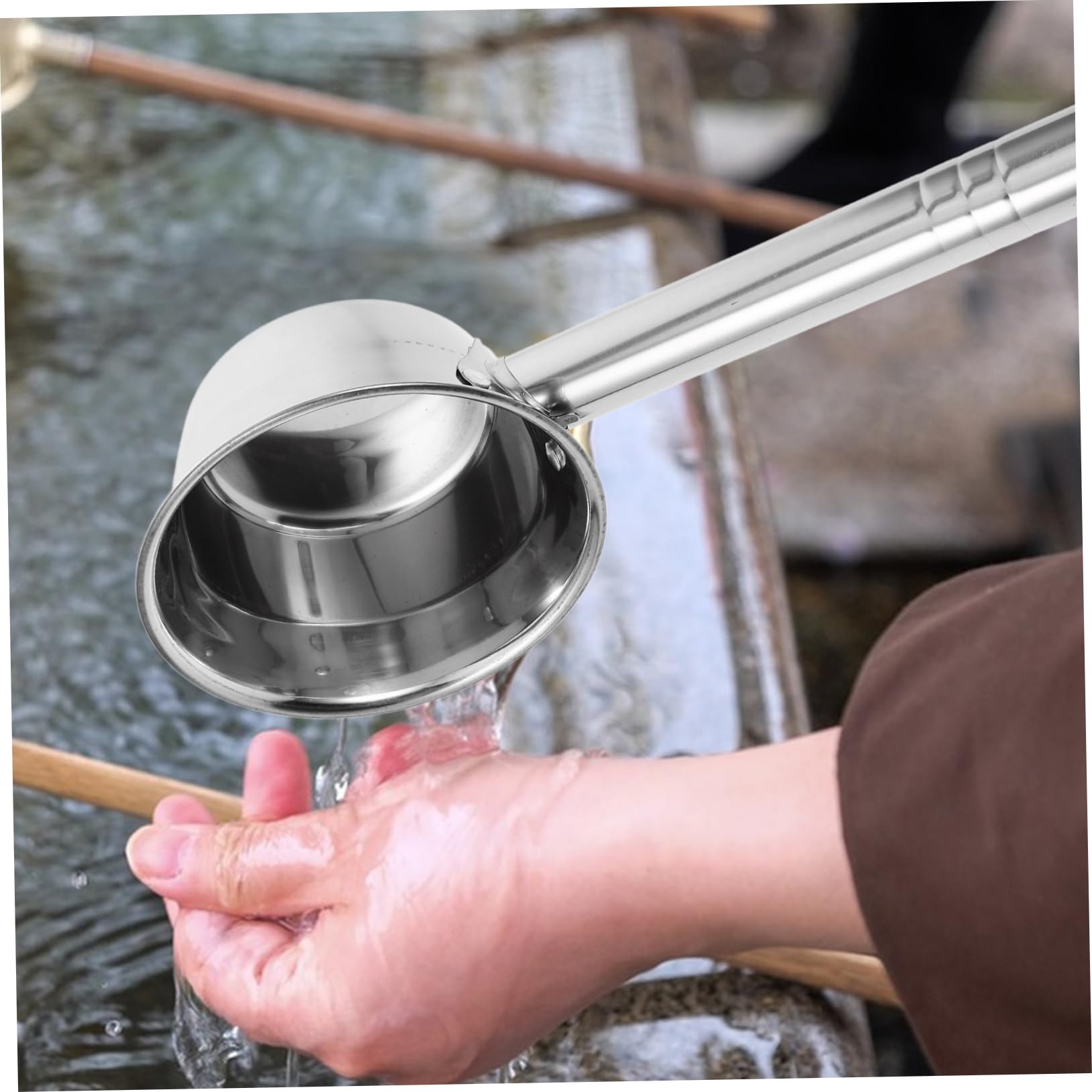 ibasenice 4 Piezas cucharón de agua ser inoxidable cazo cocinando pequeño interior cucharas cucharón conveniente cucharada de sopa long handle ladle cucharones para cocinar Silver