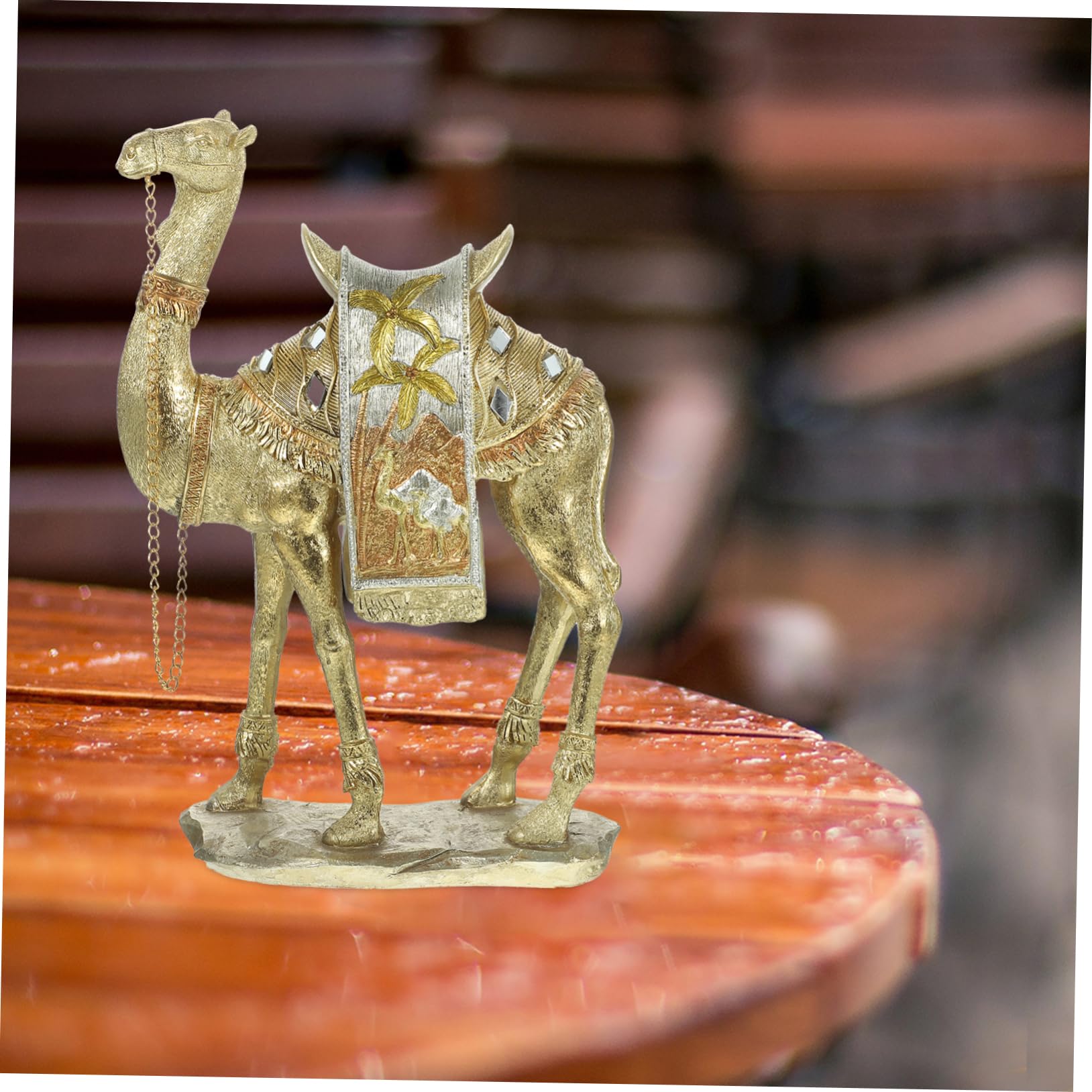 VALICLUD Figura Decorativa con Textura Excelente de Resina Dorada de Estatua y Resistencia al Desgaste en Estilo Moderno y Clásico para Adorno de Mesa y Hogar