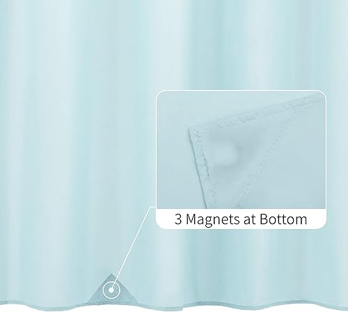 Miniatura 2 de ALYVIA SPRING - Forro de tela impermeable para cortina de ducha, cortina de tela lavable para baño - Tamaño estándar 72 x 72, azul