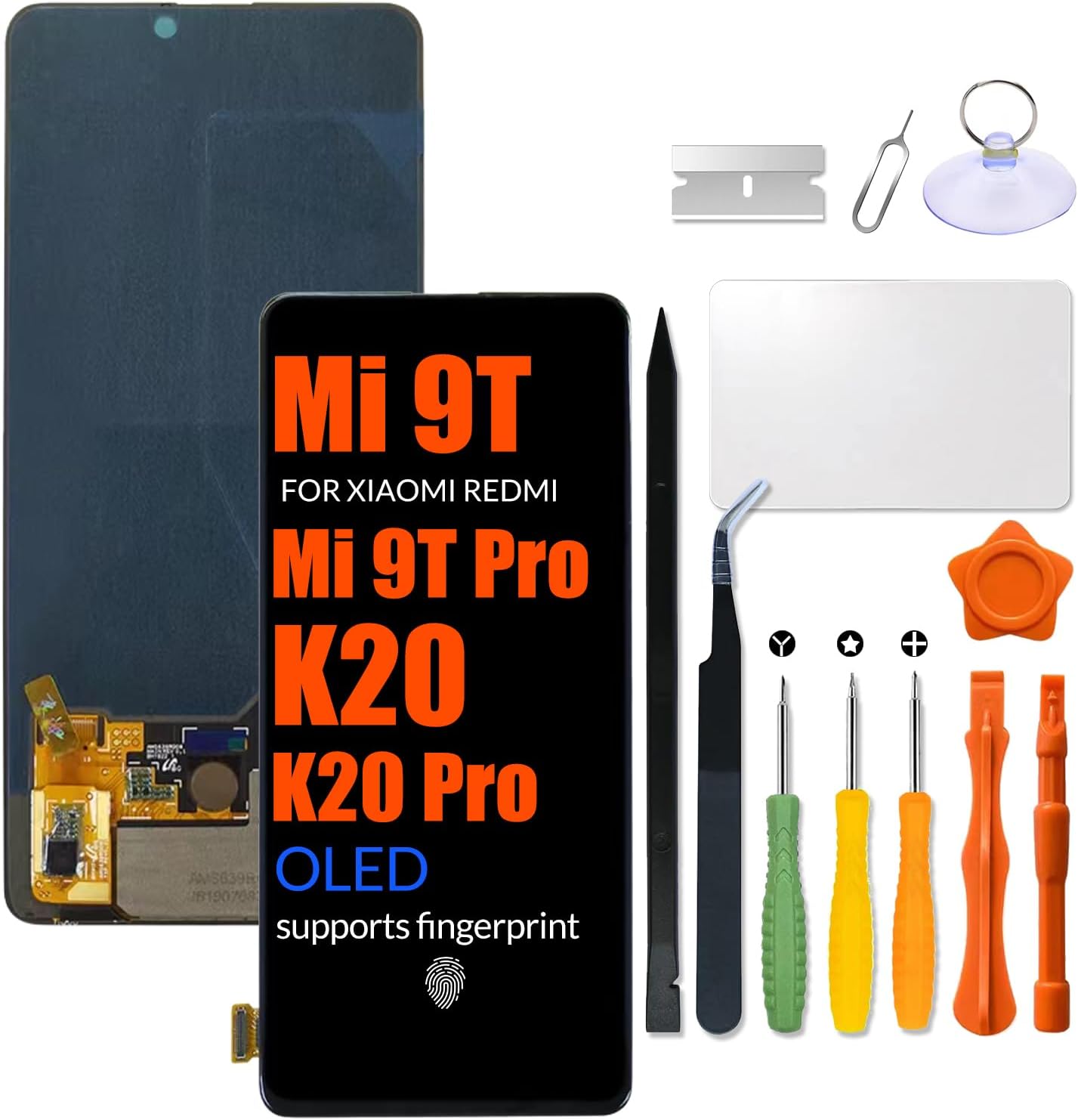 OLED for Xiaomi Mi 9T | Mi 9T Pro LCD Screen Replacement for Redmi K20 | K20 Pro mi9t mi9t pro M1903F10G M1903F11G M1903F10I M1903F11I LCD Touch Screen Display Panel Digitizer Assembly with Repair kit