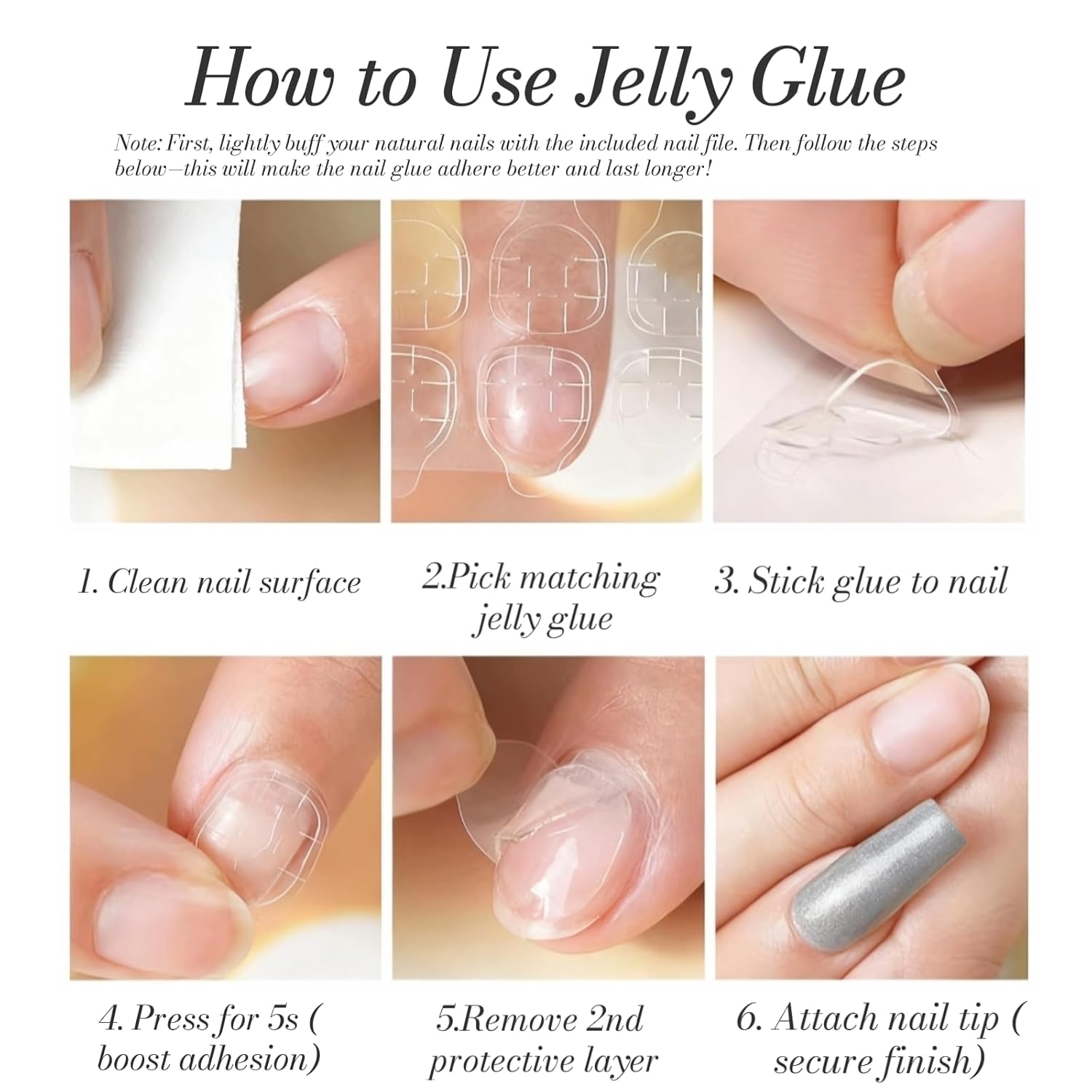 Blush Cat Eye Press On Nails, Pure Desire Whitening Fake Nails, Reusable False Nail Tips for Wedding, Party & Daily Use