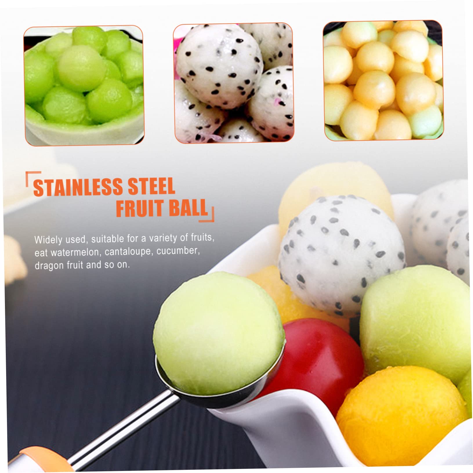 HOLIDYOYO Stainless Steel Fruit Forks Set 6pcs Carving Cutter and Digger Easy to Clean for Home Commercial