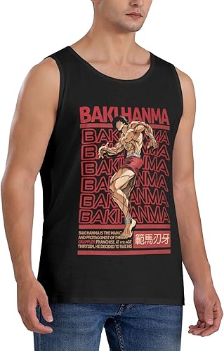 Miniatura 8 de Anime Baki The Grappler Hanma Baki - Camisetas sin mangas para hombre para fitness secado rápido gimnasio para hombre