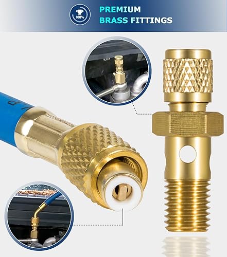 Miniatura 7 de Kit de Servicio de Purga de Aire con Filtro de Combustible y Manguera de Polietileno y Perno Banjo para Motores Ford 6.4L Powerstroke Diesel F250