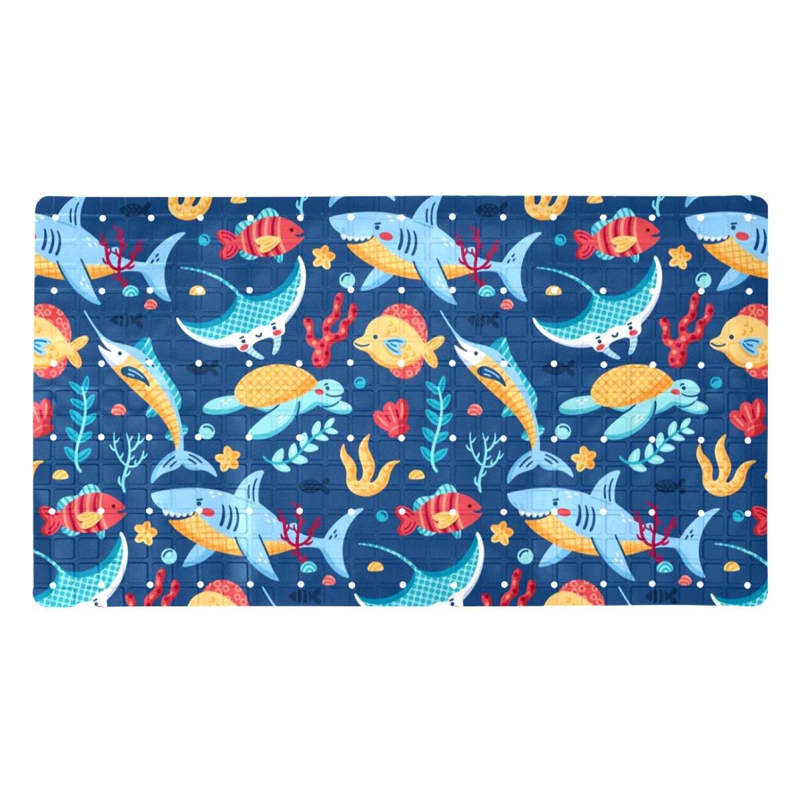 Tapis de bain antidérapant évite les chutes des enfants sous la douche PVC 40x70cm