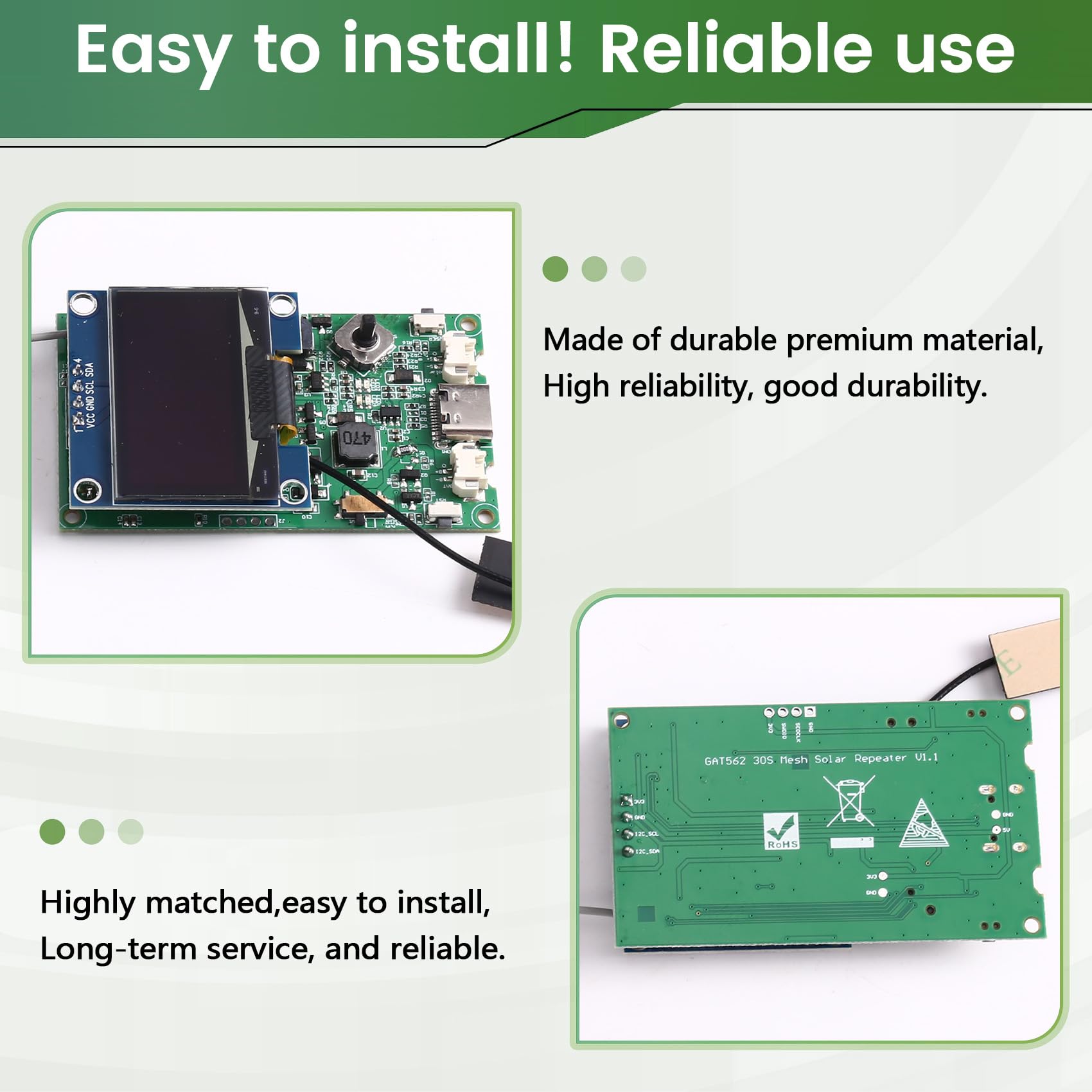 Lora Module GAT562 30S Pod Meshtastic - GNSS L76K précis, GPS